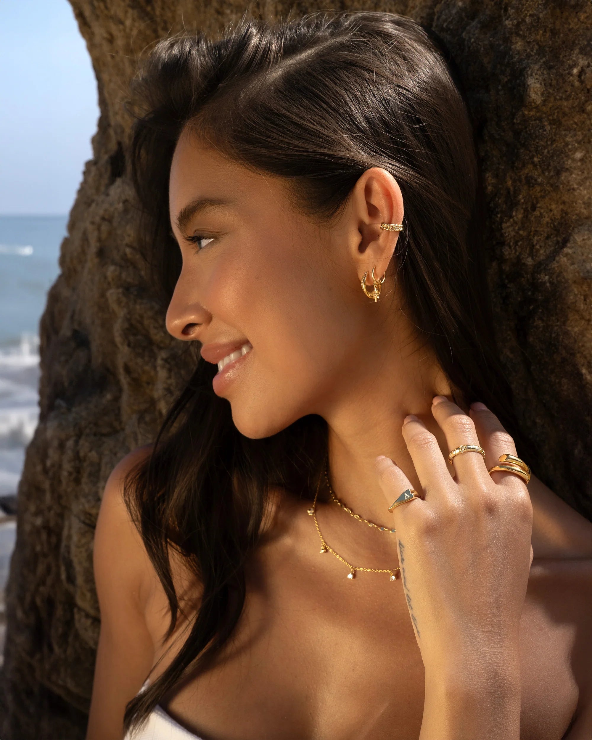 Signet Heart Ring Vermeil Zoe Lev Jewelry