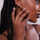 14k Gold Evil Eye Lash Ring SAMPLE SALE Zoe Lev Jewelry