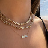 14K Gold Flat Curb Link Necklace Chains Zoe Lev Jewelry