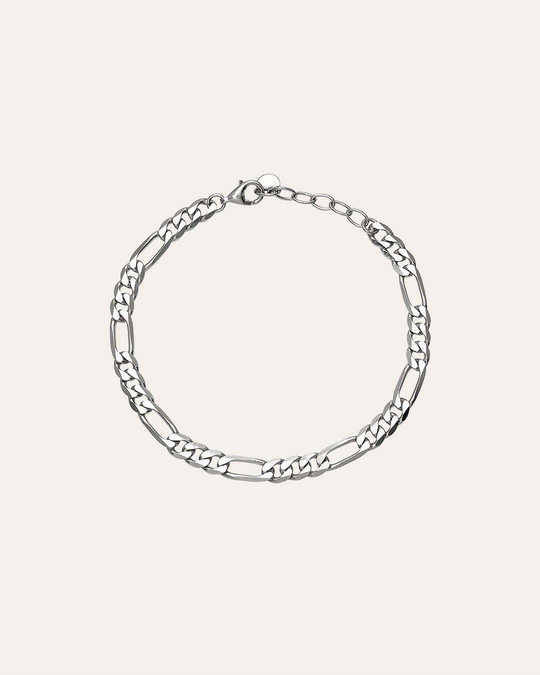 Figaro Chain Bracelet Vermeil Zoe Lev Jewelry Sterling Silver