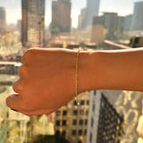 Mini Figaro Chain Bracelet Vermeil Zoe Lev Jewelry