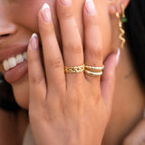 Braided Band Ring Vermeil Zoe Lev Jewelry