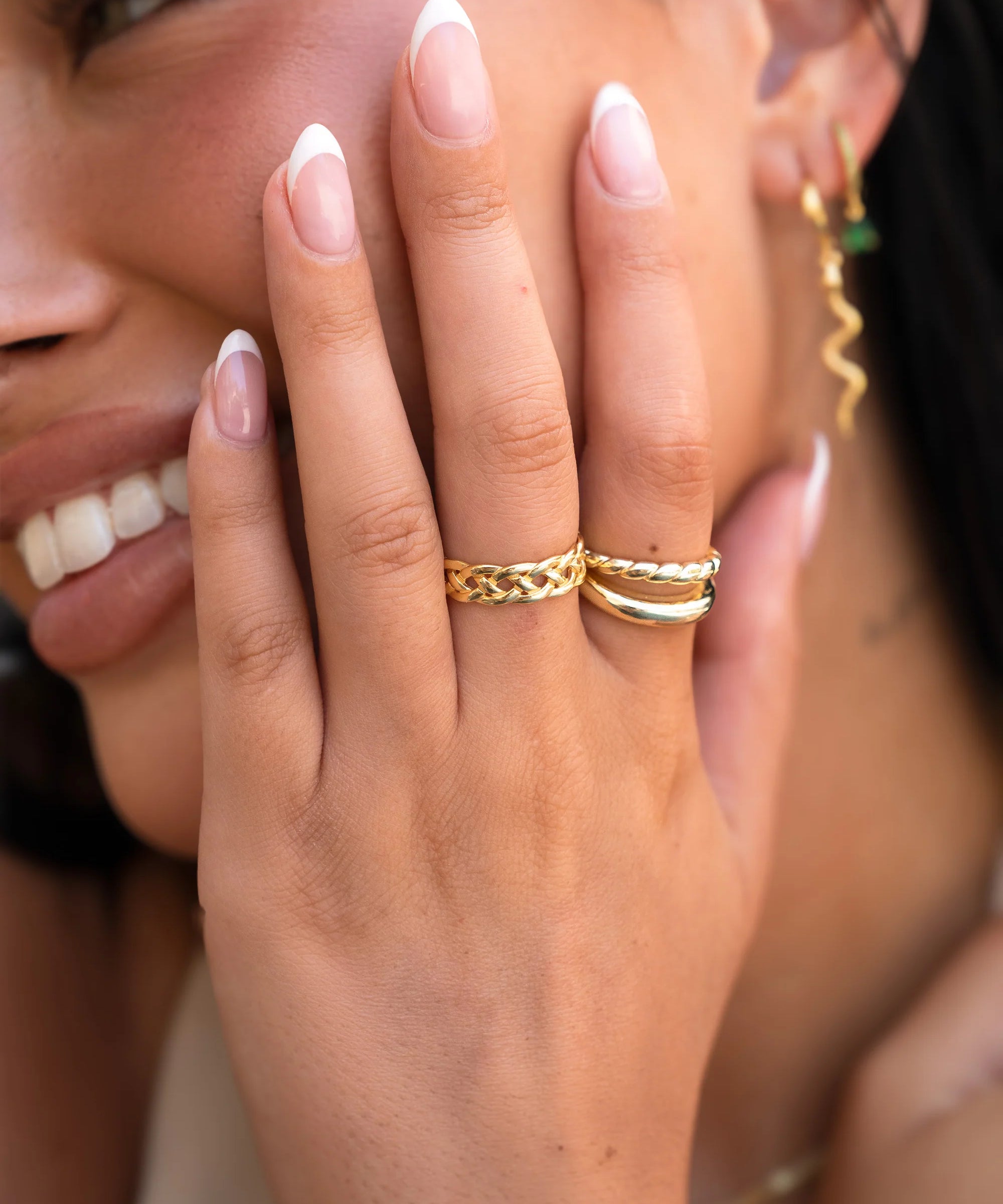Braided Band Ring Vermeil Zoe Lev Jewelry