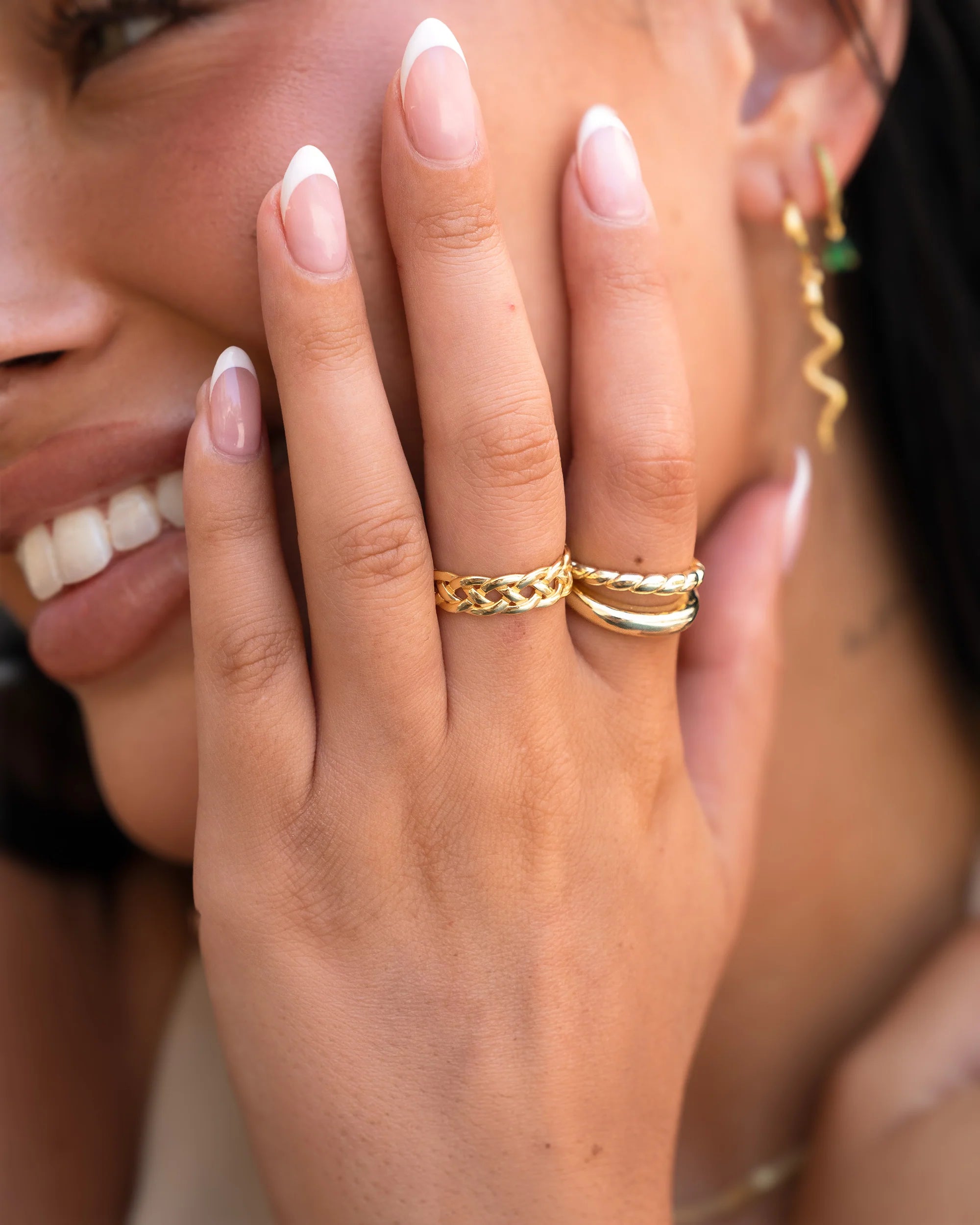 Braided Band Ring Vermeil Zoe Lev Jewelry