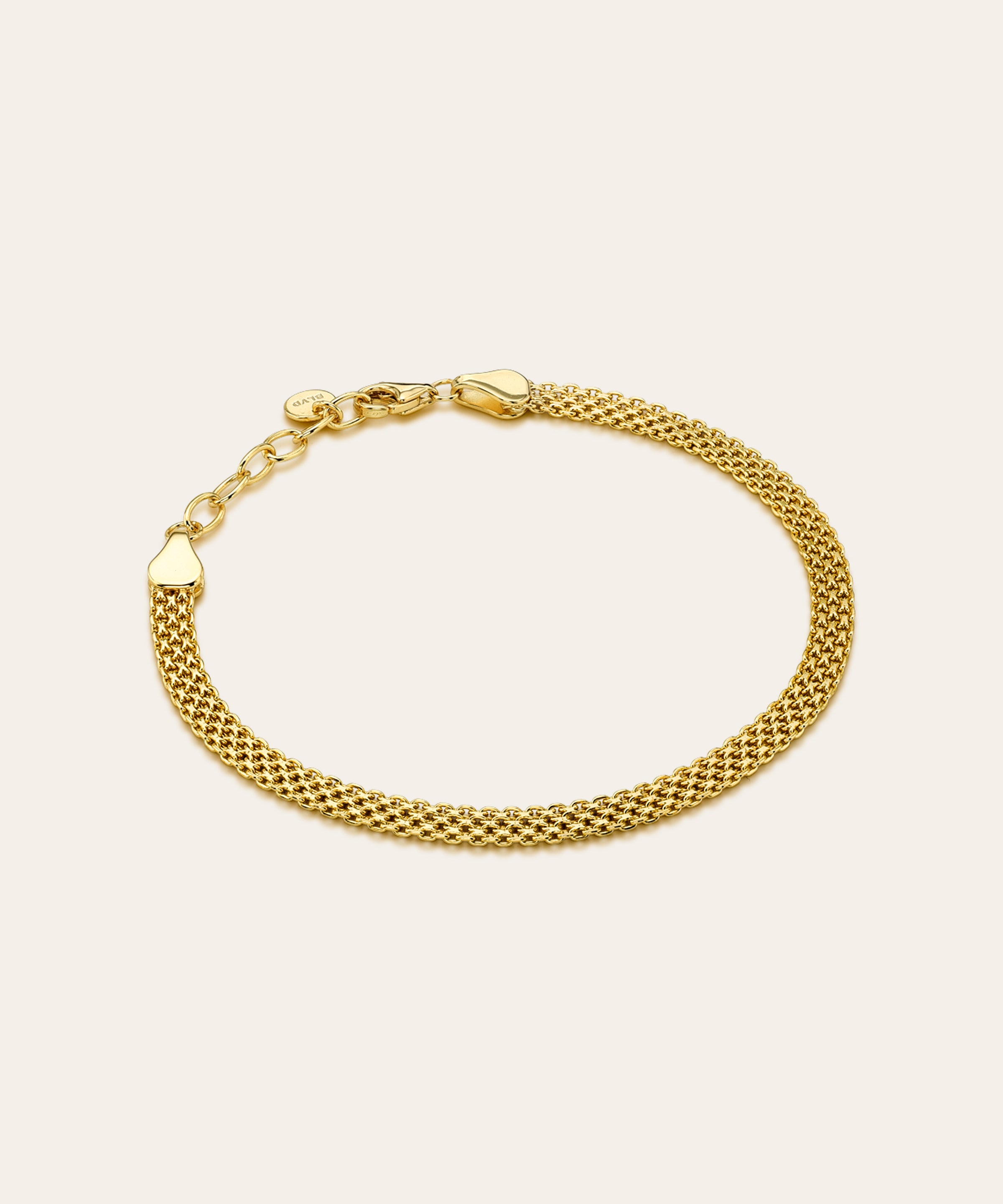 Flat Mesh Chain Bracelet Vermeil Zoe Lev Jewelry