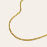 Flat Mesh Chain Necklace Vermeil Zoe Lev Jewelry