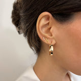 14k Gold Large Flat Hoop Earrings Hoops & Huggies Zoe Lev Jewelry