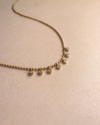 Diamond Bezel Segment Shaker Necklace