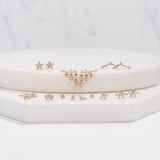 Prong Diamond Drop Chain Stud Earrings Zoe Lev Jewelry