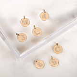 Diamond Initial Small Disc Pendant Personalized Zoe Lev Jewelry