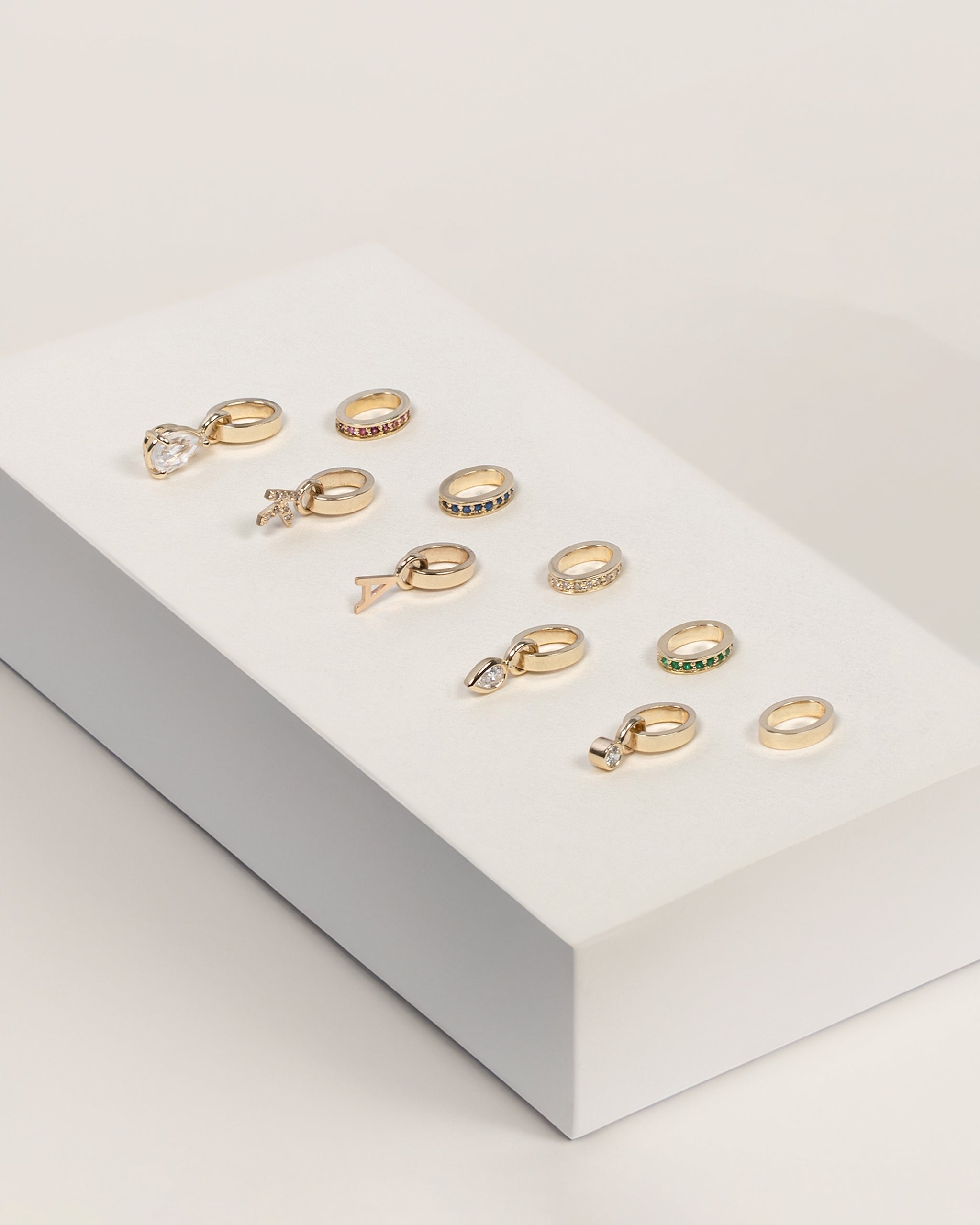 14K Gold Heirloom Charm with Initial - Zoe Lev Jewelry