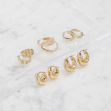 14k Gold Trio Hoop Earrings Hoops & Huggies Zoe Lev Jewelry