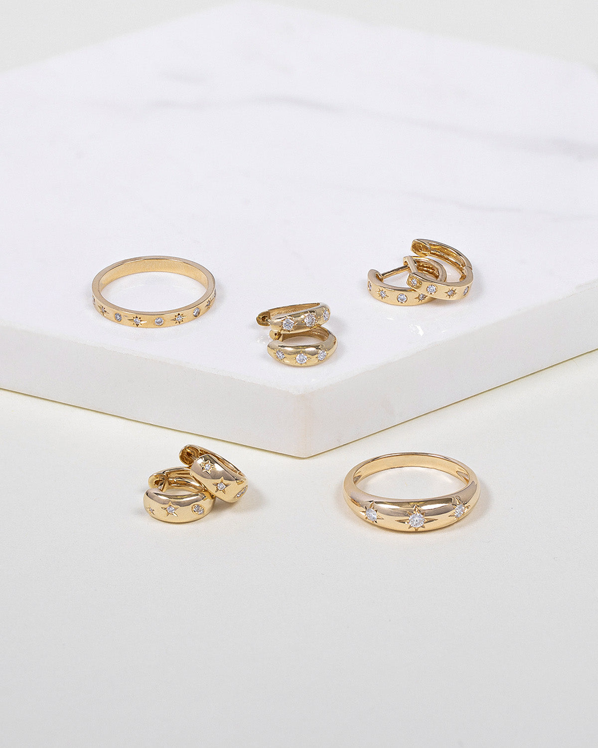 Domed Starburst Ring Zoe Lev Jewelry