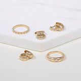 Domed Starburst Ring Zoe Lev Jewelry