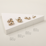 14K Gold Medium Teardrop Stud Earrings Studs Zoe Lev Jewelry