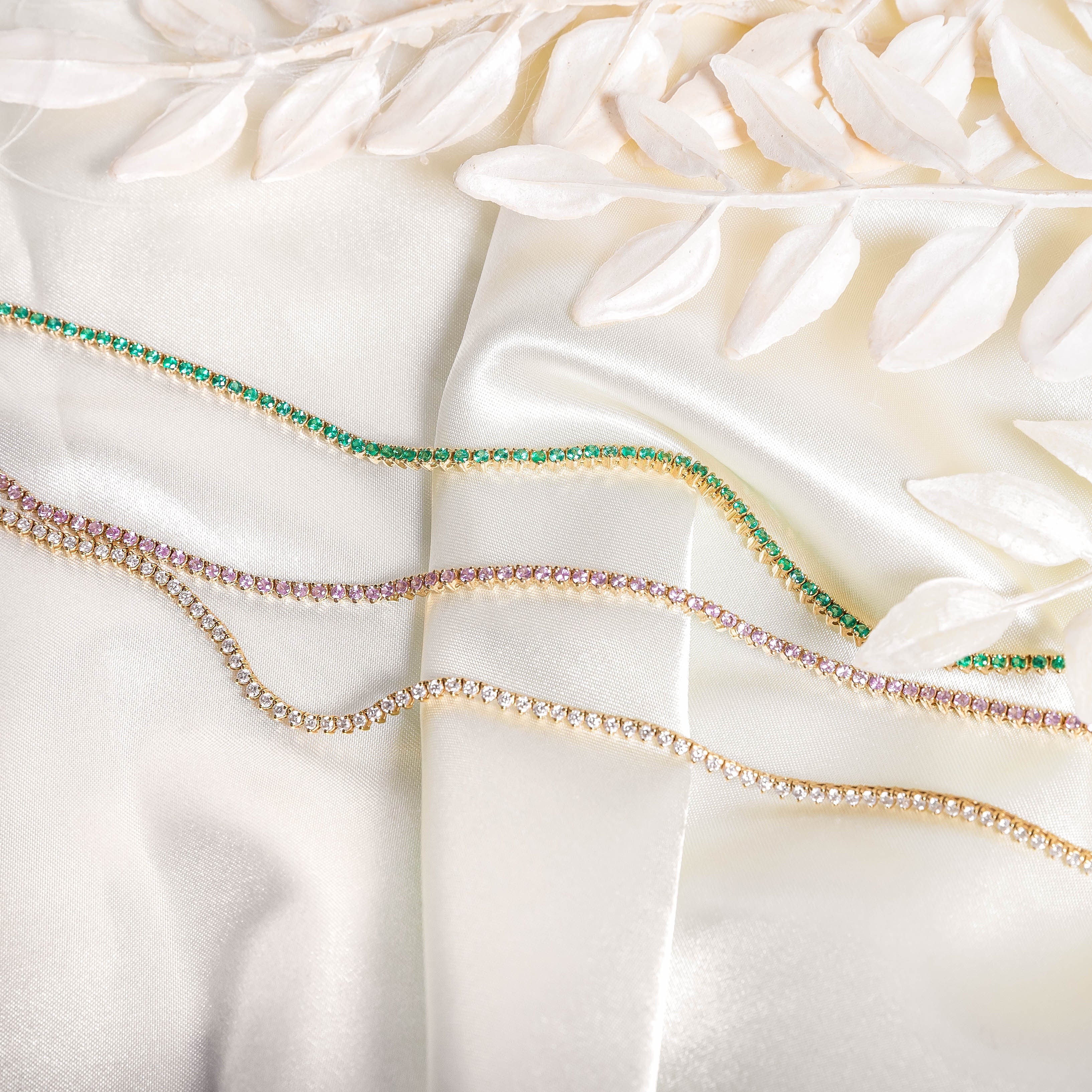 3 Prong Diamond Tennis Necklace Zoe Lev Jewelry