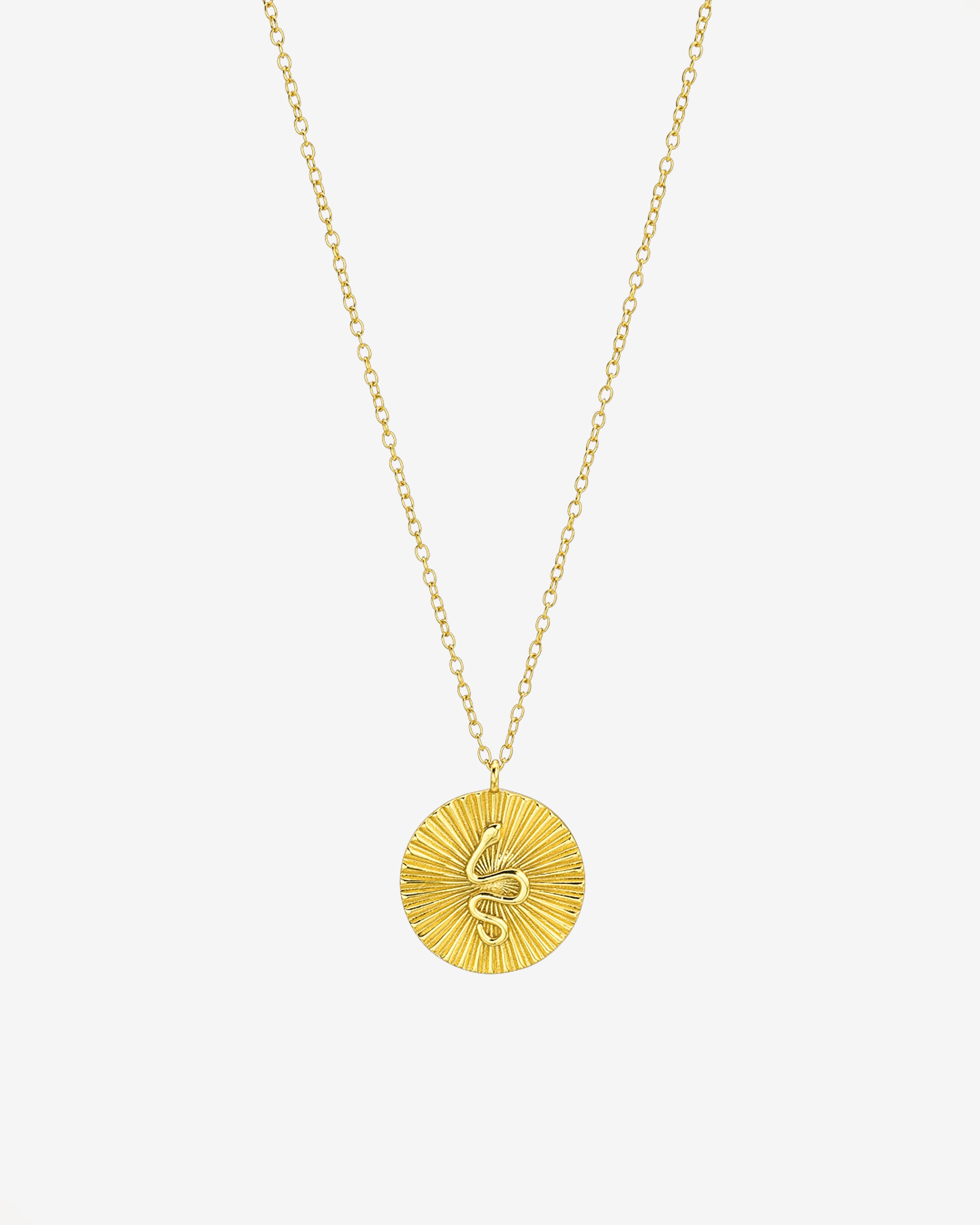 Fluted Disc Snake Necklace Vermeil Zoe Lev Jewelry