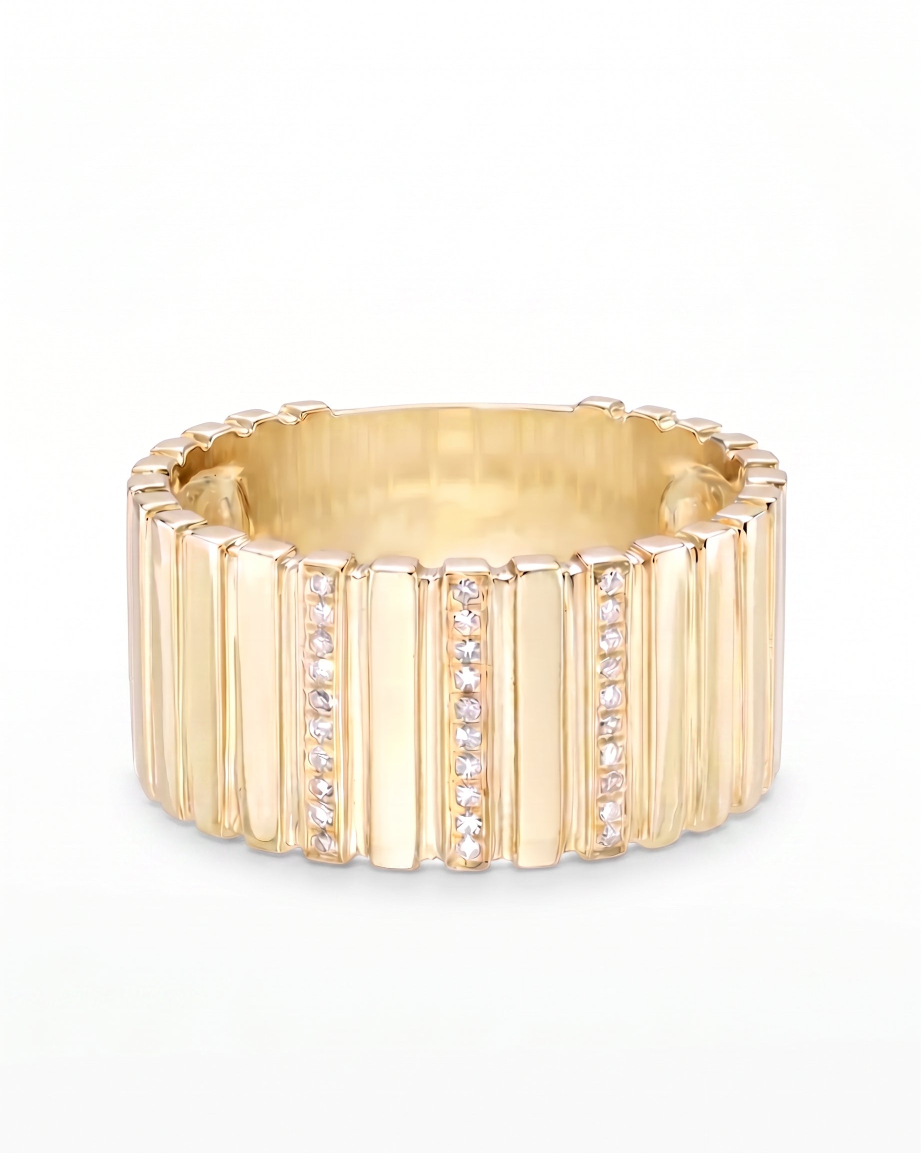 Large Diamond Cigar Bar Ring Zoe Lev Jewelry