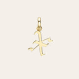 14k Gold Gothic Initial Pendant - 'X' SAMPLE SALE Zoe Lev Jewelry