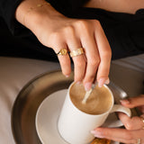 14k Gold Diamond Compass Signet Ring Ring Zoe Lev Jewelry