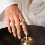 14K Gold Ribbed Box Ring Ring Zoe Lev Jewelry