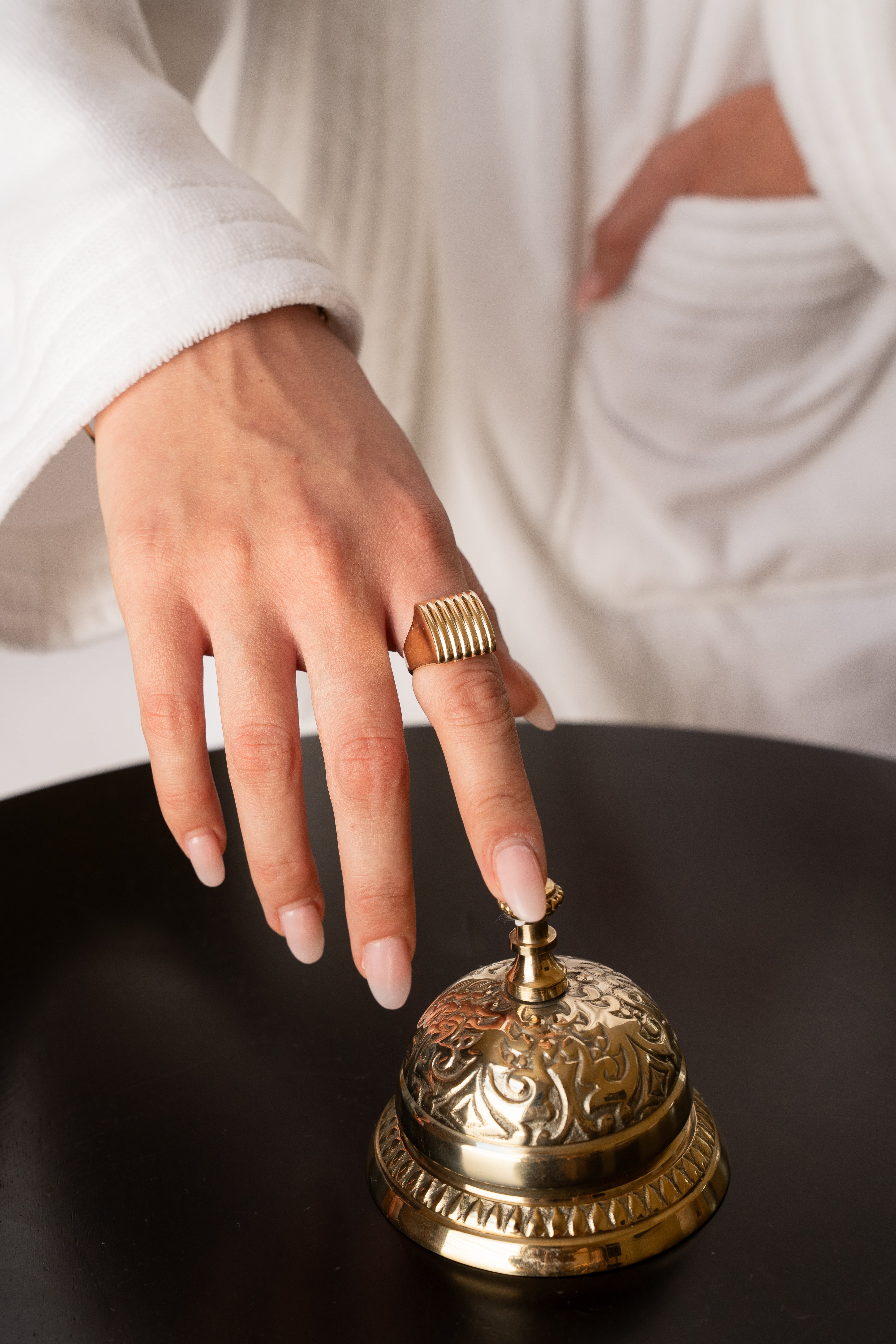 14K Gold Ribbed Box Ring Ring Zoe Lev Jewelry