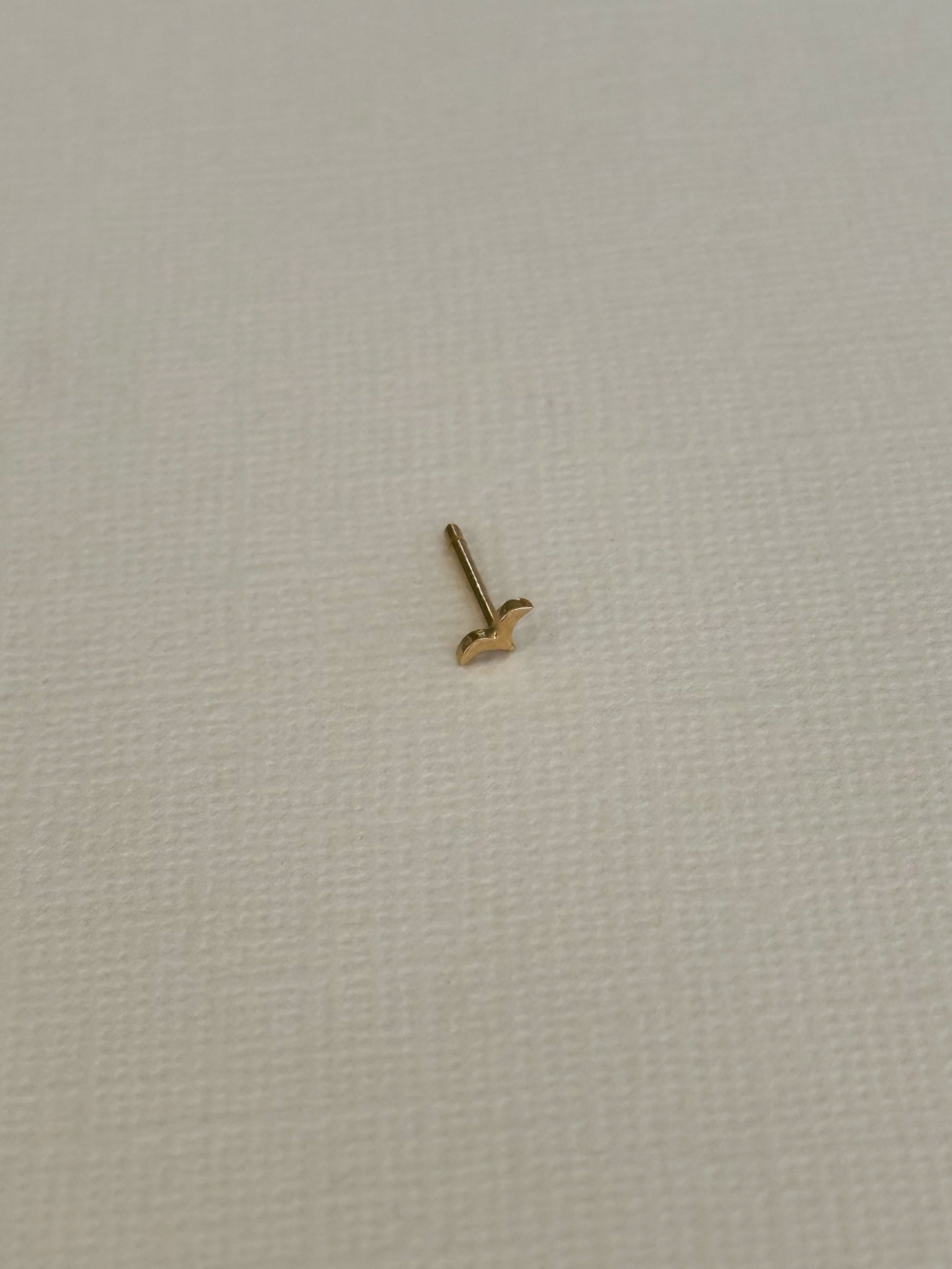 Gold Tiny Bird Stud - Single SAMPLE SALE Zoe Lev Jewelry