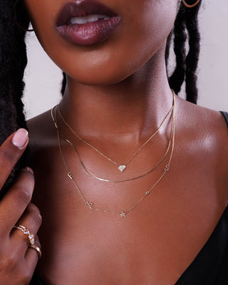 14K Gold Asymmetrical Charm Necklace