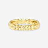 14k Gold Fluted Band Ring Zoe Lev Jewelry