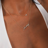 Diamond Toi et Moi Necklace Zoe Lev Jewelry