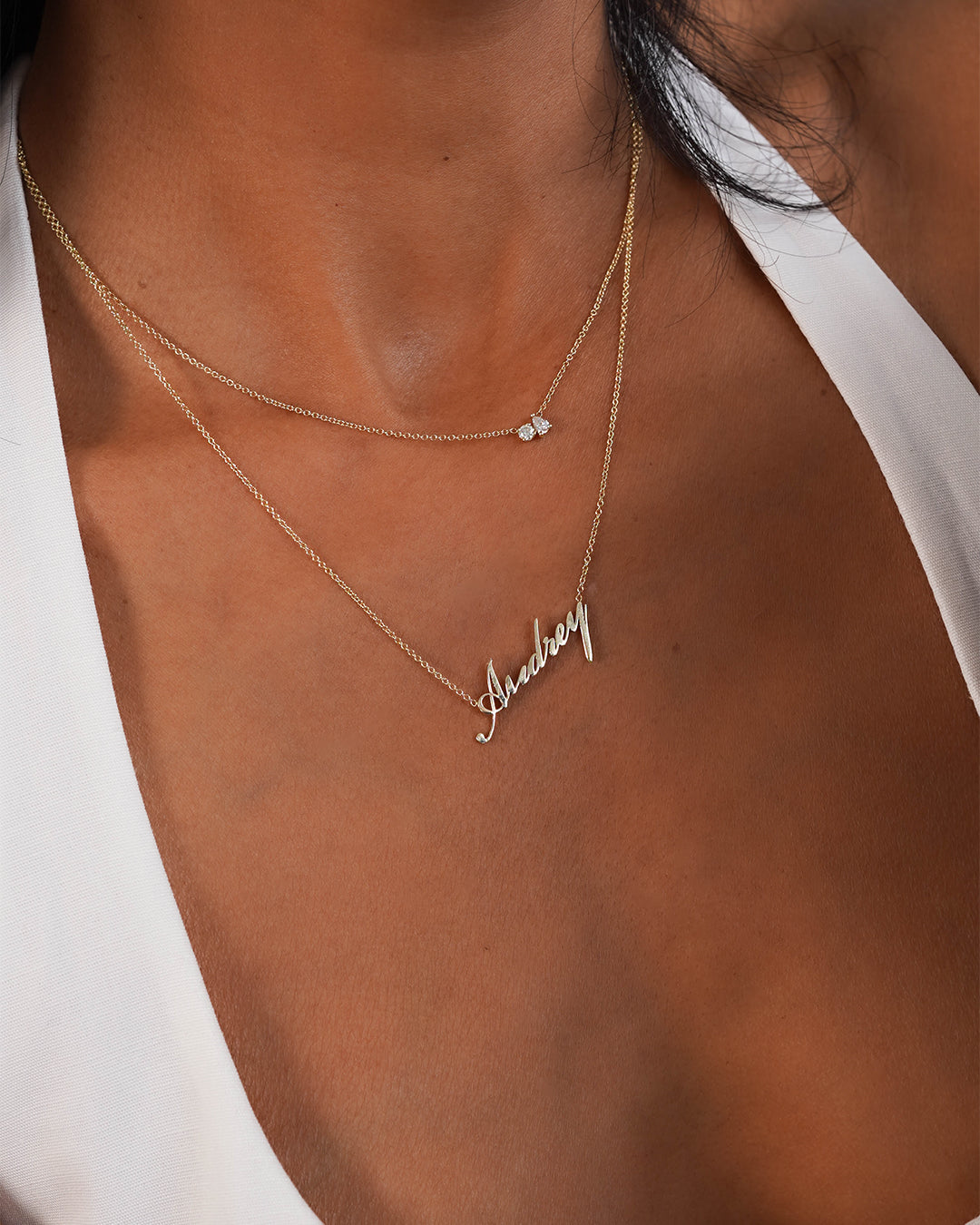 14k Gold Script Name Necklace Personalized Zoe Lev Jewelry