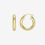Small Thick Hoop Earrings Vermeil Zoe Lev Jewelry