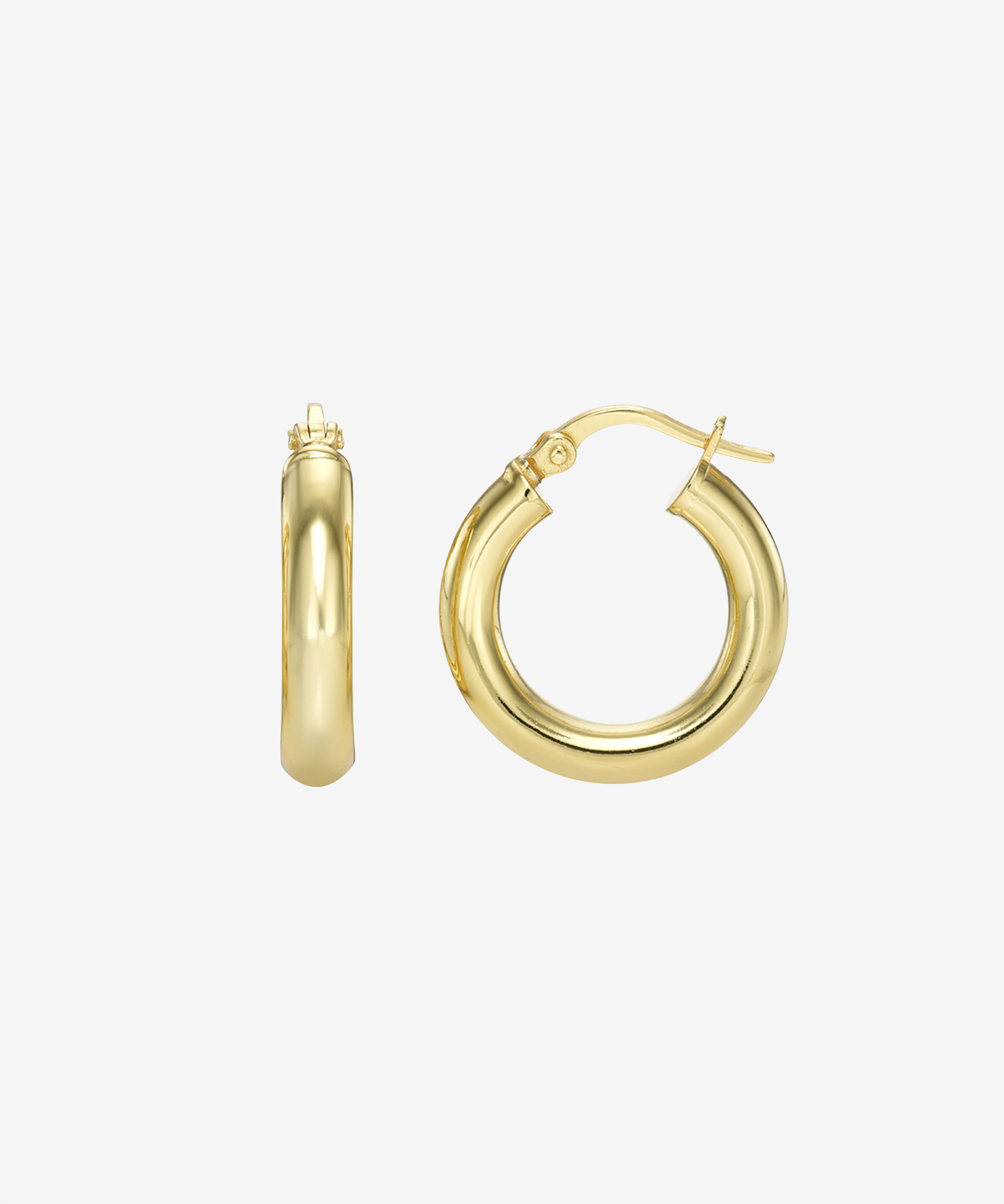 Small Thick Hoop Earrings Vermeil Zoe Lev Jewelry