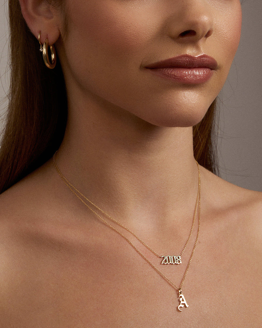 14k Gold Date Necklace