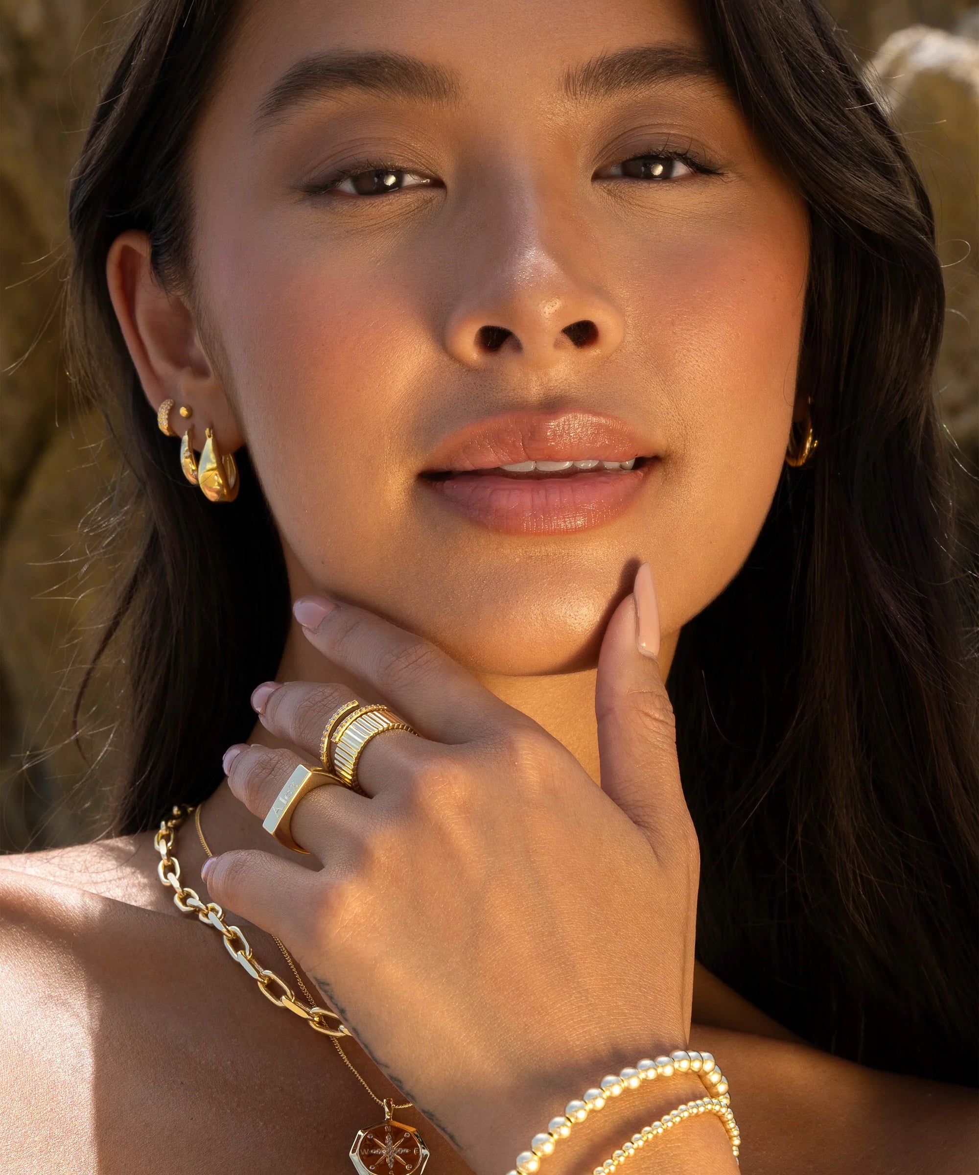 Large Ribbed Ring Vermeil Zoe Lev Jewelry