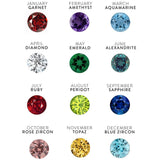 Birthstone and Diamond Dome Ring Personalized Zoe Lev Jewelry