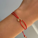 14k Gold Open Heart Fortune Bracelet Fortune Zoe Lev Jewelry