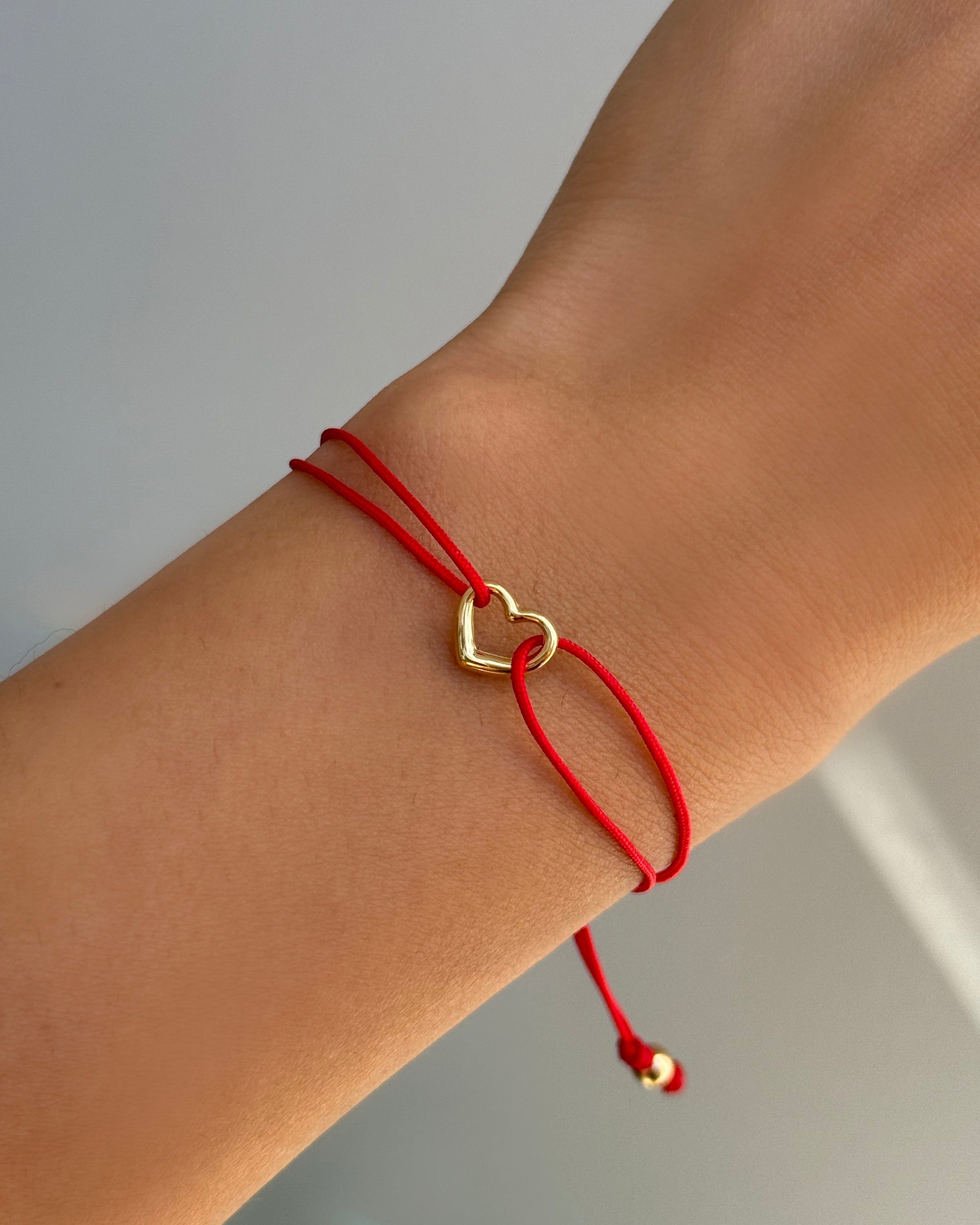 14k Gold Open Heart Fortune Bracelet Fortune Zoe Lev Jewelry