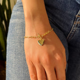 Toggle Heart Bracelet Vermeil Zoe Lev Jewelry