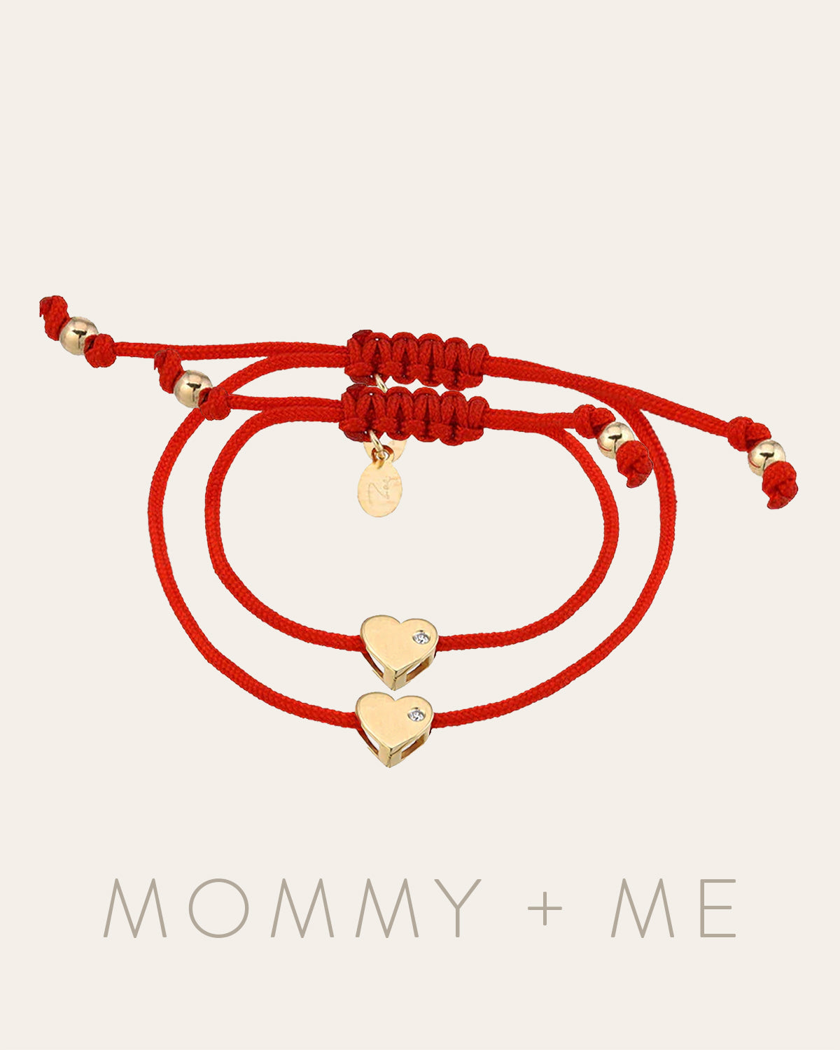 Heart with Diamond Fortune Bracelets - Mommy + Me Fortune Zoe Lev Jewelry