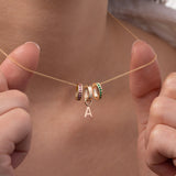 14K Gold Heirloom Charm with Initial Personalized Zoe Lev Jewelry