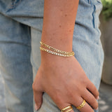 Cuban Link Chain Bracelet Vermeil Zoe Lev Jewelry