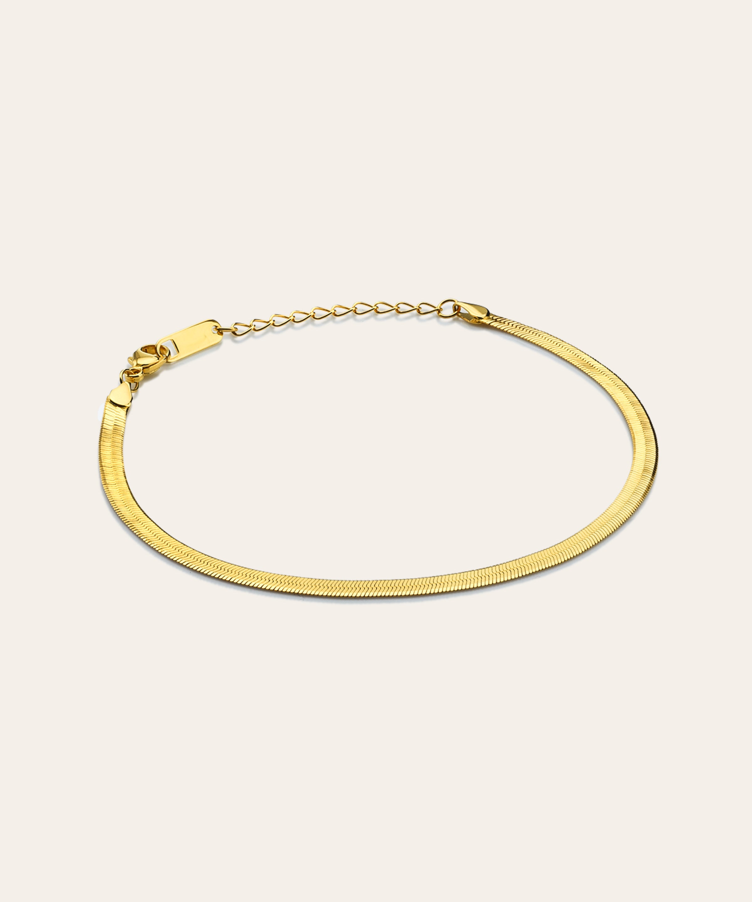 Herringbone Chain Bracelet Vermeil Zoe Lev Jewelry