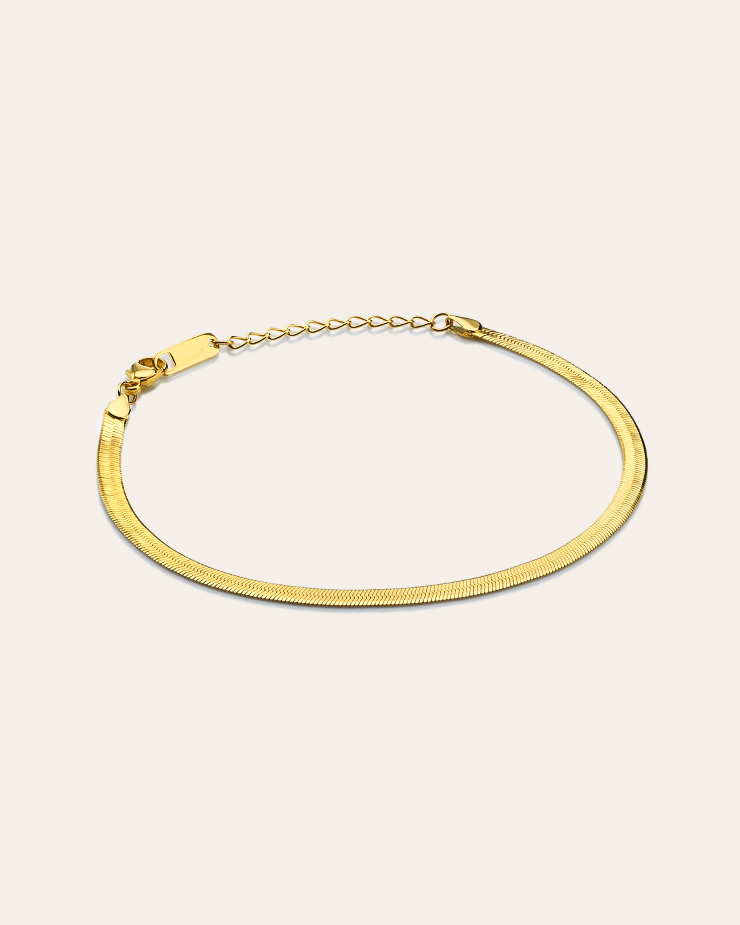 Herringbone Chain Bracelet Vermeil Zoe Lev Jewelry