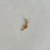 14K Gold Script Initial Pendant Personalized Zoe Lev Jewelry