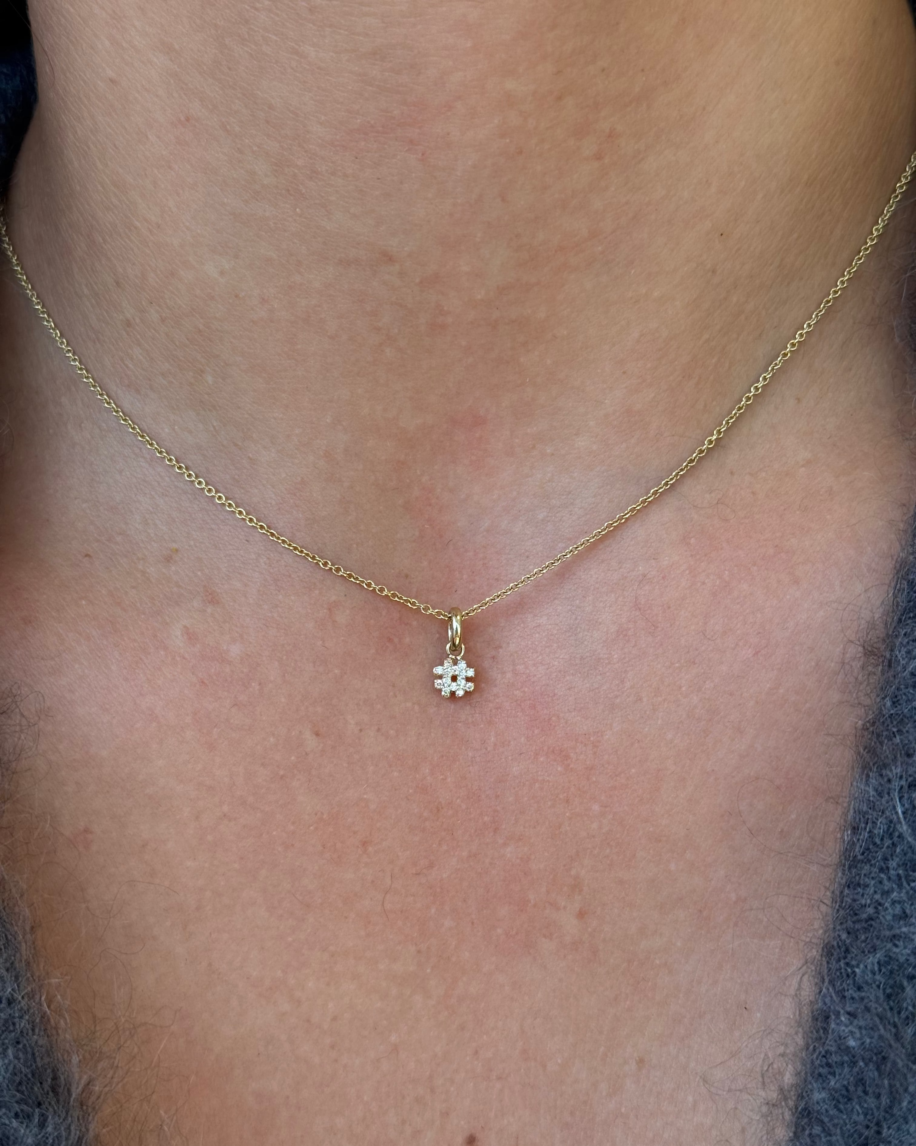 Diamond Hashtag Pendant SAMPLE SALE Zoe Lev Jewelry