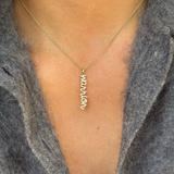 Diamond Script "warrior" Pendant SAMPLE SALE Zoe Lev Jewelry