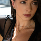 14k 4 Prong Half Diamond Tennis Lariat Tennis Zoe Lev Jewelry