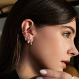 Lab Diamond Shared Prong Ear Cuff