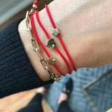 Heart with Diamond Fortune Bracelets - Mommy + Me Fortune Zoe Lev Jewelry